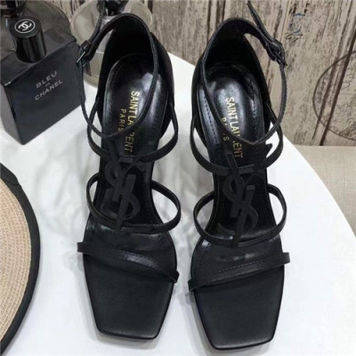 Saint Laurent 2021 Women's Leather High Heel Sandal - 입생로랑 2021 여성용 하이힐 샌들,Size(225-250),SLS0085,블랙