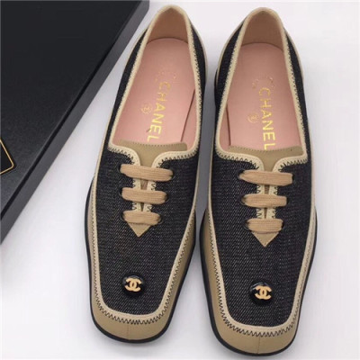 Chanel 2021 Women's Leather Flat - 샤넬 2021 여성용 레더 플렛,Size(225-250),CHAS0522,블랙