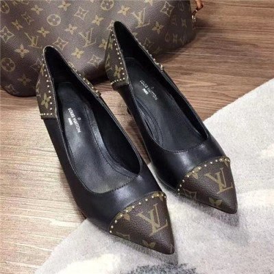 Louis Vuitton 2021 Women's Leather High Heel - 루이비통 2021 여성용 레더 하이힐,Size(225-250),OUS1588,블랙