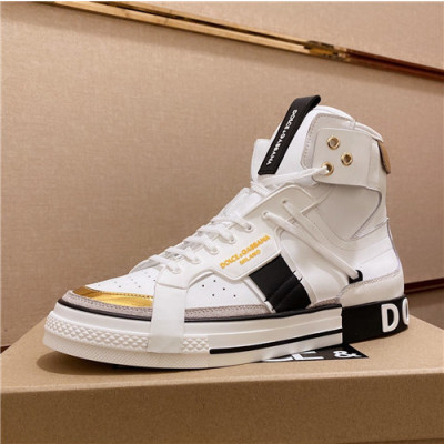 Dolce&Gabbana 2021 Men's Leather Sneakers - 돌체앤가바나 2021 남성용 레더 스니커즈,Size(240-270),DGS0257,화이트