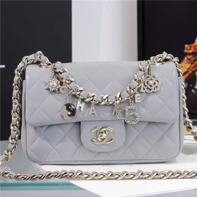 [샤넬] Chanel 2021 Women's New Mini CF Shoulder Bag,20cm - 샤넬 2021 여성용 미니 뉴 CF 숄더백,20cm,CHAB1617,그레이