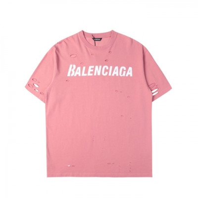 [발렌시아가]Balenciaga 2020 Mm/Wm Logo Cotton Short Sleeved Tshirts - 발렌시아가 2020 남/녀 로고 코튼 반팔티 Bal0910x.Size(xs - m).핑크