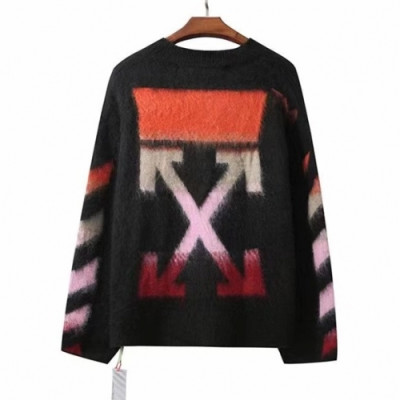 [오프화이트]Off-white 2020 Mm/Wm Brush Mohair Knit Sweater - 오프화이트 2020 남자 브러쉬 모헤어 니트 스웨터 Off0628x.Size(s - xl).블랙