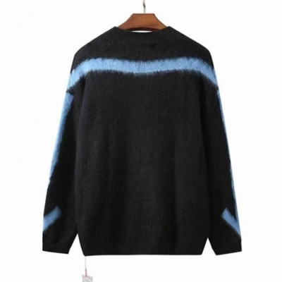 [오프화이트]Off-white 2020 Mm/Wm Brush Mohair Knit Sweater - 오프화이트 2020 남자 브러쉬 모헤어 니트 스웨터 Off0632x.Size(s - xl).블랙