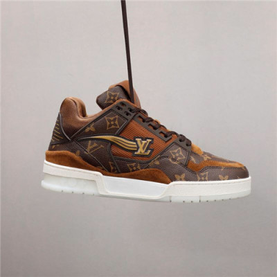 Louis Vuitton 2020 Men's Leather Sneakers - 루이비통 2020 남성용 레더 스니커즈,Size(240-270),LOUS1628,브라운