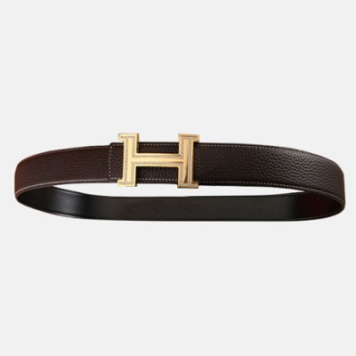 Hermas 2020 Men's Leather Belt - 에르메스 2020 남성용 레더 벨트,Size(3.5cm),HERBT0083,브라운