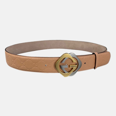 Gucci 2020 Men's Leather Belt - 구찌 2020 남성용 레더 벨트,Size(4cm),GUBT0144,베이지