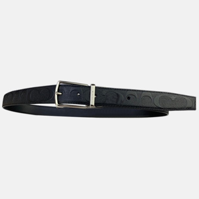 Caoch 2020 Men's Leather Belt - 코치 2020 남성용 레더 벨트,Size(3cm),CAOCBT0001,블랙