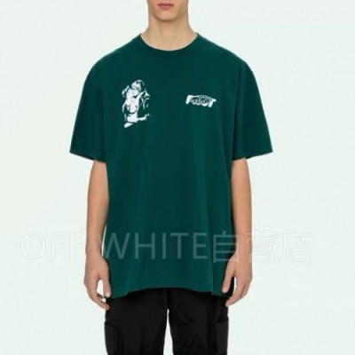 [오프화이트]Off-white 2020 Mm/Wm Printing Logo Crew - neck Cotton Short Sleeved Tshirts - 오프화이트 2020 남/녀 프린팅 로고 코튼 반팔티 Off0635x.Size(s - l).그린