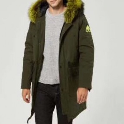 [매장판] Moose Knuckle 2020 Mens Logo Goose Down Parka - 무스너클 2020 남성 로고 구스다운 파카 Moo0110x.Size(s - xl).그린