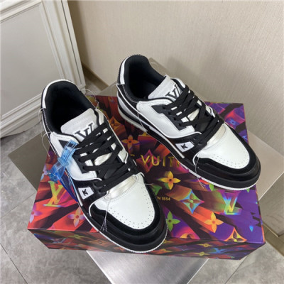 Louis Vuitton 2020 Men's Leather Sneakers - 루이비통 2020 남성용 레더 스니커즈,Size(240-270),LOUS1664,블랙