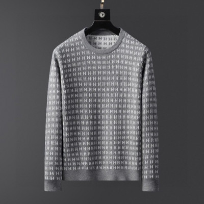 [에르메스]Hermes 2020 Mens Crew-neck Wool Sweater - 에르메스 2020 남성 크루넥 울 스웨터 Her0569x.Size(m - 3xl).그레이