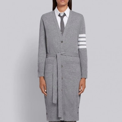 Thom Browne 2021 Womens Strap V-neck Cardigan - 톰브라운 2021 여성 스트랩 브이넥 가디건 Thom01186x.Size(s - l).그레이