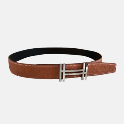 Hermes 2021 Mens Leather Belt - 에르메스 2021 남성용 레더 벨트，HERBT0110,브라운