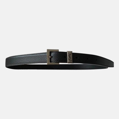 Saint Laurent 2021 Women's Leather Belt - 입생로랑 2021 여성용 레더 벨드,YSLBT0017.블랙