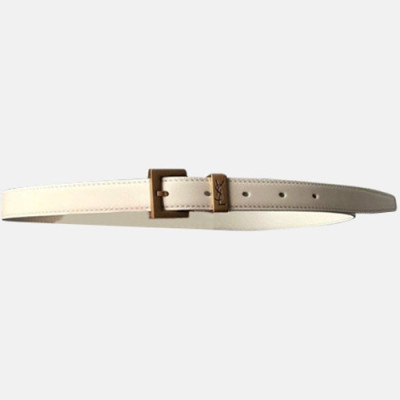 Saint Laurent 2021 Women's Leather Belt - 입생로랑 2021 여성용 레더 벨드,YSLBT0021.화이트