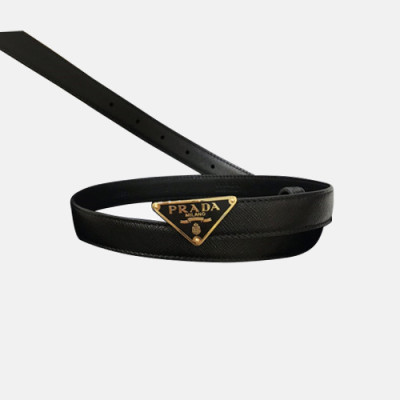 Prada 2021 Women's Leather Belt - 프라다 2021 여성용 레더 벨트,PRABT0045,블랙