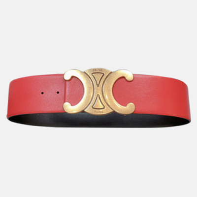 Celine 2021 Women's Leather Belt - 셀린느 2021 여성용 레더 벨트,CELBT0012, 레드