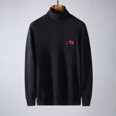 [디올]Dior 2021 Mens Retro Logo Turtle-neck Sweaters - 디올 2021 남성 레트로 로고 터틀넥 스웨터 Dio01099x.Size(m - 3xl).블랙