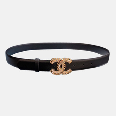 Chanel 2021 Women's Leather Belt - 샤넬 2021 여성용 레더 벨트,CHABT0142,블랙