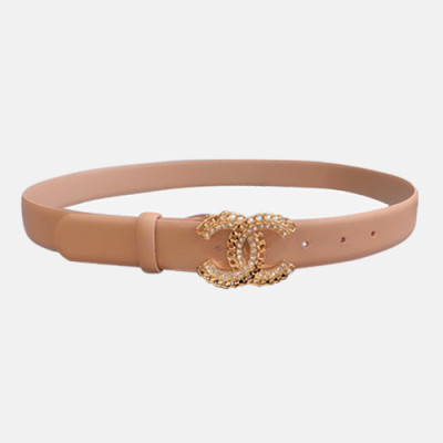 Chanel 2021 Women's Leather Belt - 샤넬 2021 여성용 레더 벨트,CHABT0146,베이지