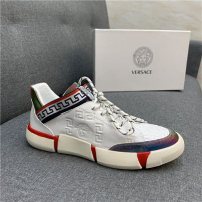 Versace 2021 Men's Leather Sneakers - 베르사체 2021 남성용 레더 스니커즈,Size(240-270),VERS0535,화이트