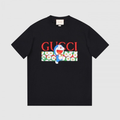 [매장판]Gucci 2021 Mm/Wm Logo Short Sleeved Tshirts - 구찌 2021 남/녀 로고 반팔티 Guc03380x.Size(s - l).블랙