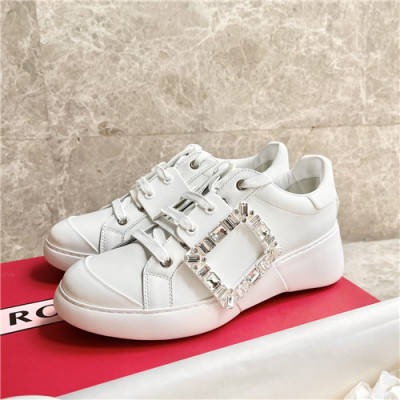 Roger Vivier 2021 Women's Leather Sneakers - 로저비비에 2021 여성용 레더 스니커즈,Size(225-250),RVS0167,화이트