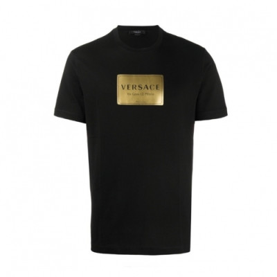 [베르사체]Versace 2021 Mens Logo Short Sleeved Tshirts - 베르사체 2021 남성 메두사 반팔티 Ver0785x.Size(s - 3xl).블랙