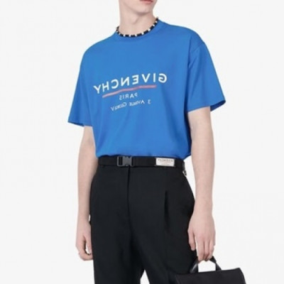 [지방시]Givenchy 2020 Mm/Wm Logo Short Sleeved Tshirts - 지방시 2020 남/녀 로고 코튼 반팔티 Giv0516x.Size(s - l).블루