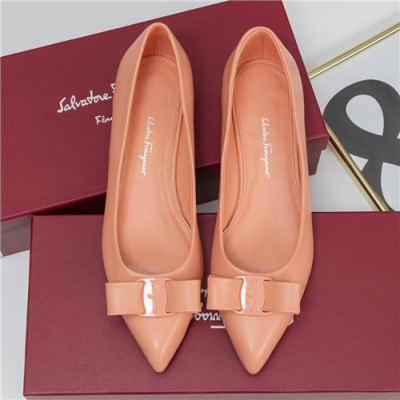 Salvatore Ferragamo 2021 Women's Leather Flat - 페라가모 2021 여성용 레더 플렛,Size(225-250),FGMS0518,오렌지