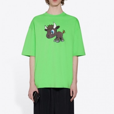 [발렌시아가]Balenciaga 2021 Mm/Wm Logo Cotton Short Sleeved Tshirts - 발렌시아가 2021 남/녀 로고 코튼 반팔티 Bal0935x.Size(xs - l).그린