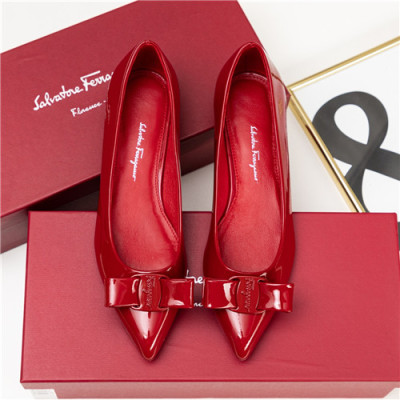 Salvatore Ferragamo 2021 Women's Leather Flat - 페라가모 2021 여성용 레더 플렛,Size(225-250),FGMS0522,레드