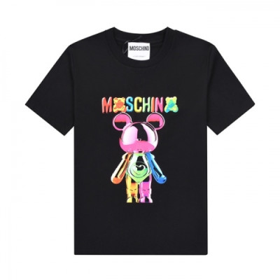 [모스키노]Moschino 2021 Mm/Wm Logo Cotton Short Sleeved Tshirts - 모스키노 2021 남/녀 로고 코튼 반팔티 Mos0134x.Size(s - xl).블랙