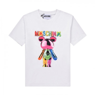 [모스키노]Moschino 2021 Mm/Wm Logo Cotton Short Sleeved Tshirts - 모스키노 2021 남/녀 로고 코튼 반팔티 Mos0135x.Size(s - xl).화이트