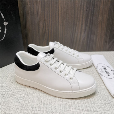 Prada 2021 Men's Leather Sneakers - 프라다 2021 남성용 레더 스니커즈,Size(240-270),PRAS0681,화이트