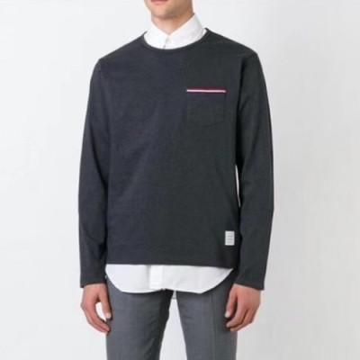 [톰브라운]Thom Browne 2021 Mens Strap Crew-neck Cotton Tshirts - 톰브라운 2021 남성 스트랩 크루넥 코튼 긴팔티 Thom01199x.Size(1 - 5).그레이