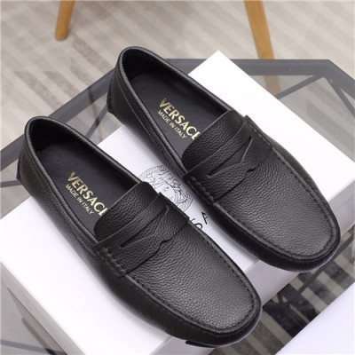 Versace 2021 Men's Leather Loafer - 베르사체 2021 남성용 레더 로퍼,Size(240-270),VERS0542,블랙