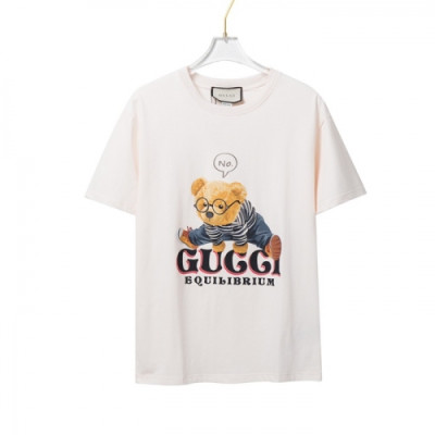 [매장판]Gucci 2021 Mm/Wm Logo Short Sleeved Tshirts - 구찌 2021 남/녀 로고 반팔티 Guc03425x.Size(xs - l).아이보리