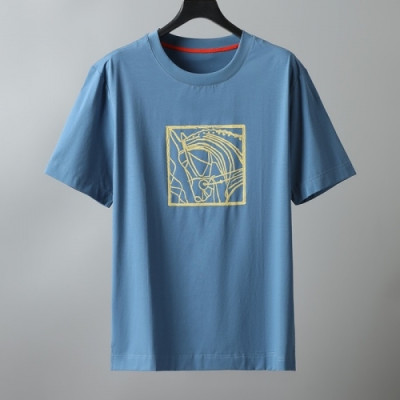 [에르메스]Hermes 2021 Mens Crew-neck Short Sleeved Tshirts - 에르메스 2021 남성 크루넥 반팔티 Her0583x.Size(m - 3xl).블루