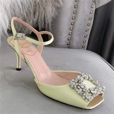 Roger Vivier 2021 Women's Silk High Heel Sandal - 로저비비에 2021 여성용 실크 하이힐 샌들,Size(225-250),RVS0172,그린