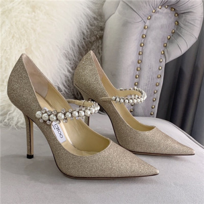 Jimmy Choo 2021 Women's Leather High Heel - 지미츄 2021 여성용 레더 레더 하이힐,Size(225-250),JIMS0093,베이지