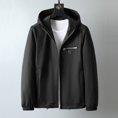 [프라다]Prada 2021 Mens Logo Casual Jackets - 프라다 2021 남성 로고 캐쥬얼 자켓 Pra02174x.Size(m - 2xl).블랙