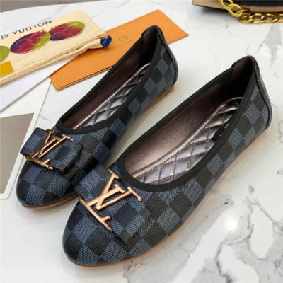 Louis Vuitton 2021 Women's Leather Flat - 루이비통 2021 여성용 레더 플렛,Size(225-250),LOUS1800,블랙