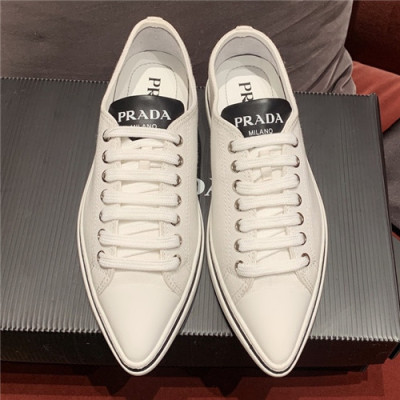 Prada 2021 Women's Leather Sneakers - 프라다 2021 여성용 레더 스니커즈,Size(225-250),PRAS0717,화이트