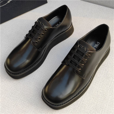 Prada 2021 Men's Leather Derby Shoes - 프라다 2021 남성용 레더 더비슈즈,Size(240-270),PRAS0729,블랙