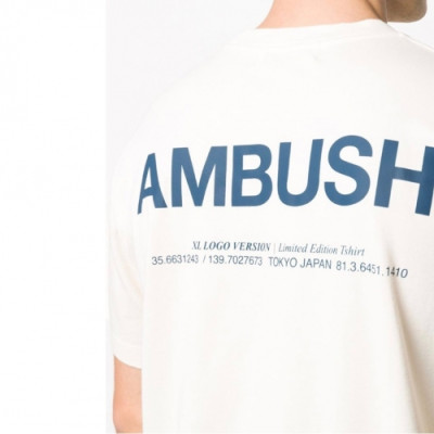 [앰부시]Ambush 2021 Mens Logo Cotton Short Sleeved Tshirts - 앰부시 2021 남성 로고 코튼 반팔티 Amb0040x.Size(s - xl).아이보리