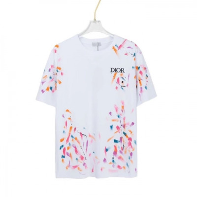 [디올]Dior 2021 Mm/Wm Casual Crew-neck Short Sleeved Tshirts - 디올 2021 남/녀 캐쥬얼 크루넥 반팔티 Dio01140x.Size(xs - l).화이트