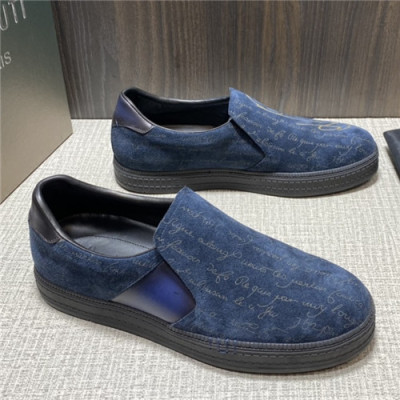 Berluti 2021 Men's Leather Sneakers - 벨루티 2021 남성용 레더 스니커즈,Size(240-270),BERTS0204,네이비