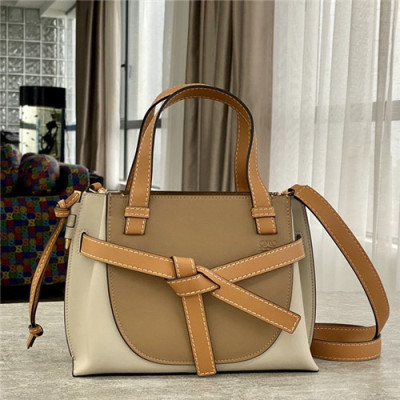 [로에베]Loewe 2021 Women's Mini Gate Top Handle Bag/Shoulder Bag,25cm - 로에베 2021 여성용 미니 게이트 탑 핸들백/숄더백,25cm,LOEB0486,베이지